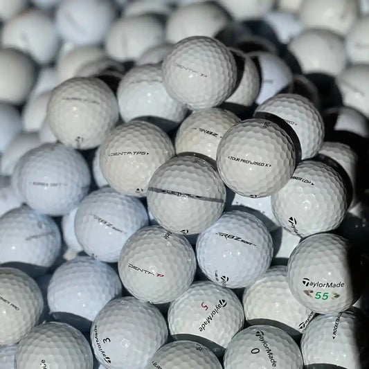 50 kappaleen käytettyjen TaylorMade golfpallojen lajitelma ekologisessa pakkauksessa – Järvigolf